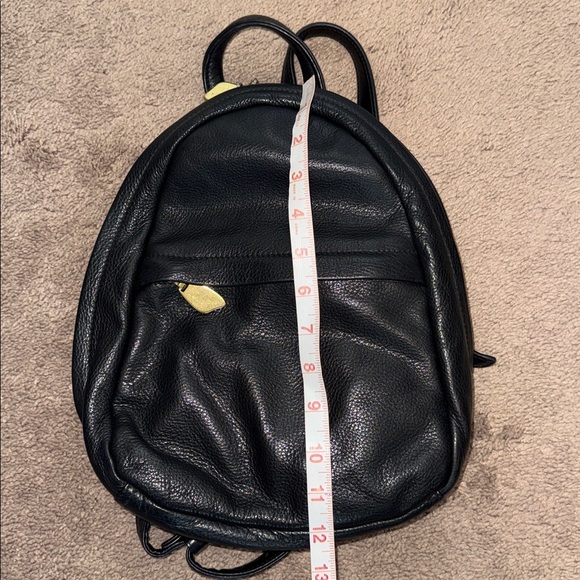 Libaire Vintage Black Pebbled Leather Backpack Made in USA - Picture 11 of 12